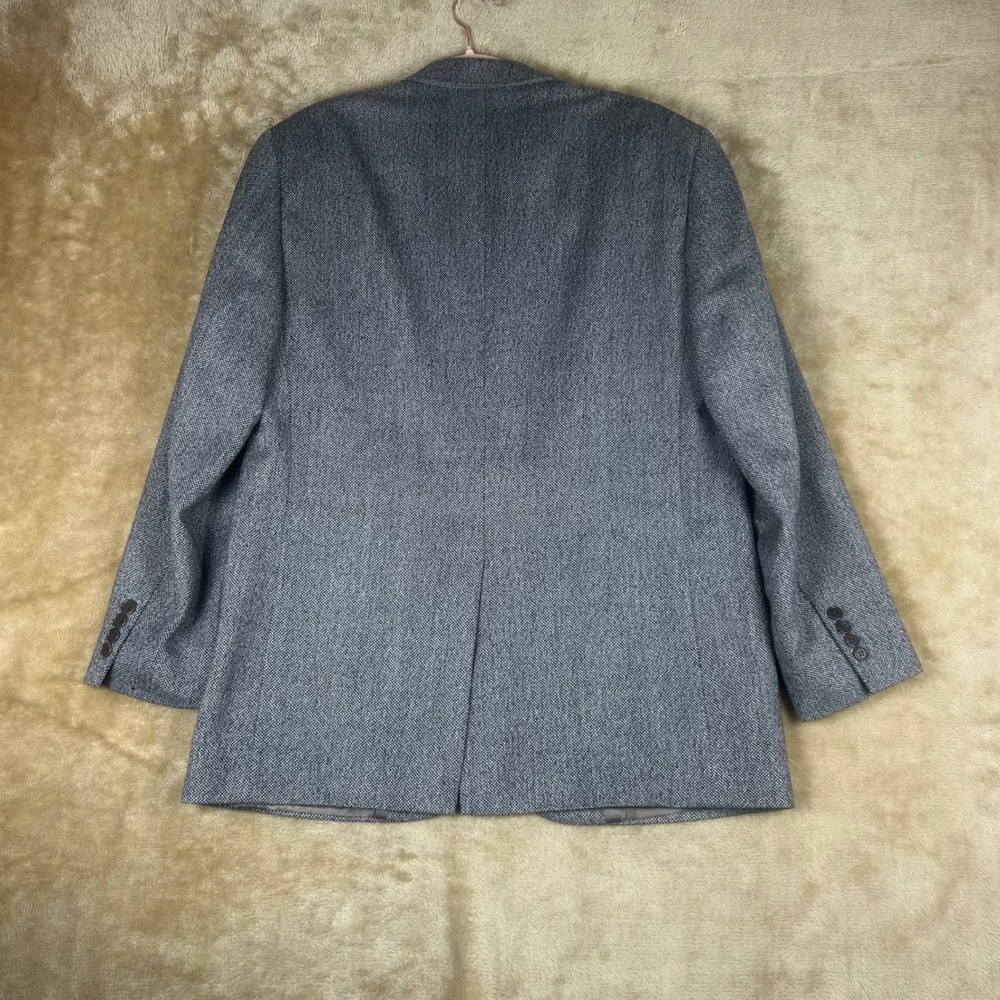 Brooks Brothers 346 Mens Gray‎ Herringbone Two Button Blazer Sport Coat Jacket - Picture 5 of 11